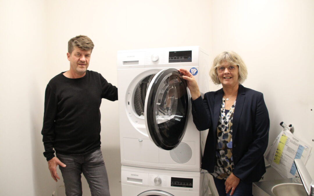 Waschmaschine und Trockner als Spende der Firma Müller aus Nußbach